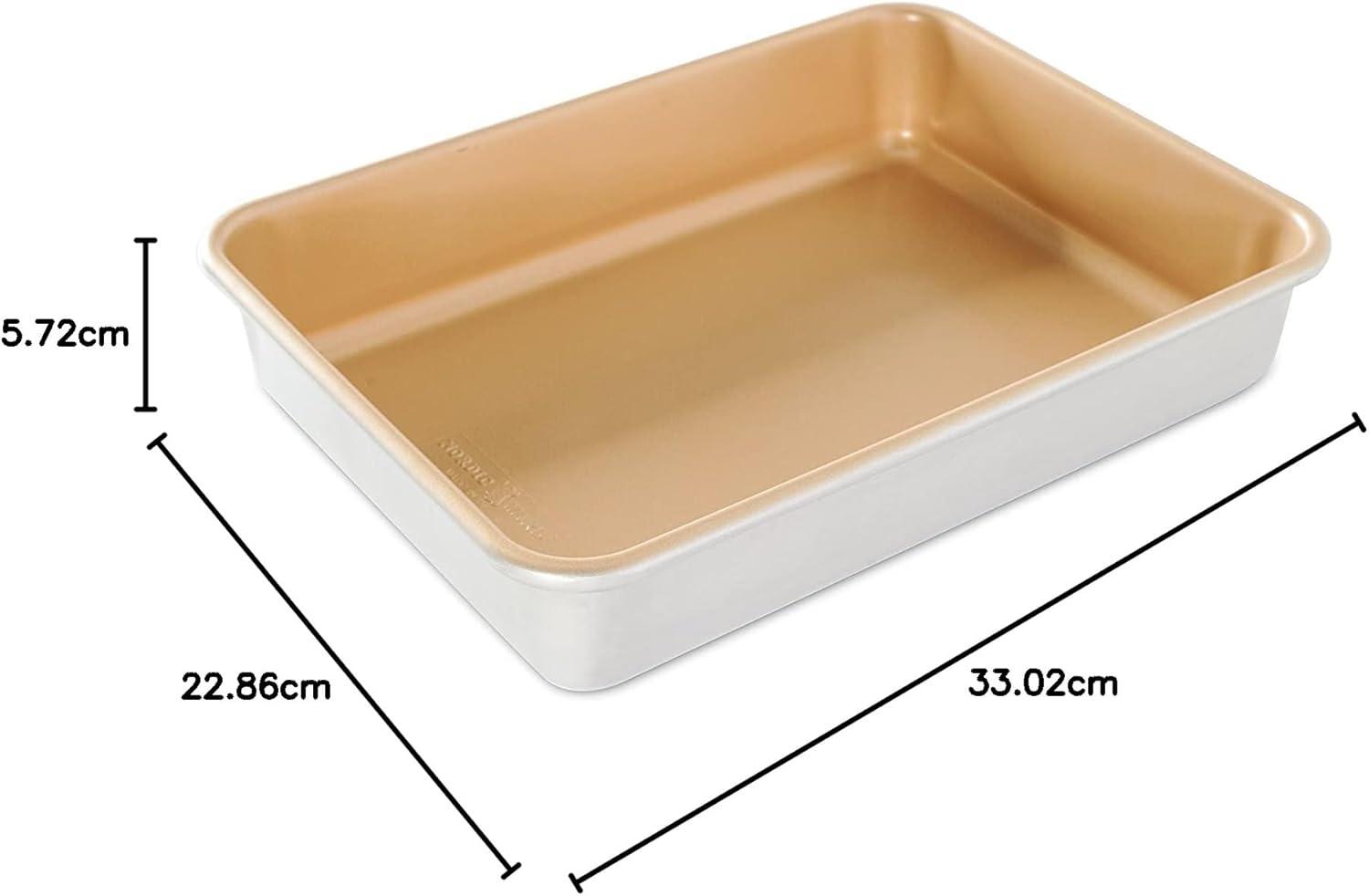 imageNordic Ware 9quot Round Nonstick Natural Aluminum Cake Pans 2 Pack Metallic9 x 13 Inch