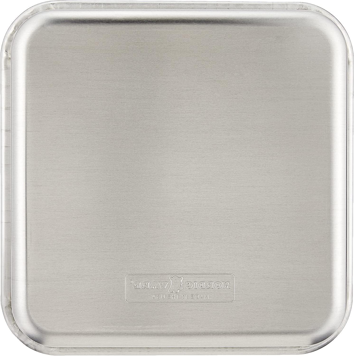 imageNordic Ware 9quot Round Nonstick Natural Aluminum Cake Pans 2 Pack Metallic9 x 9 Inch