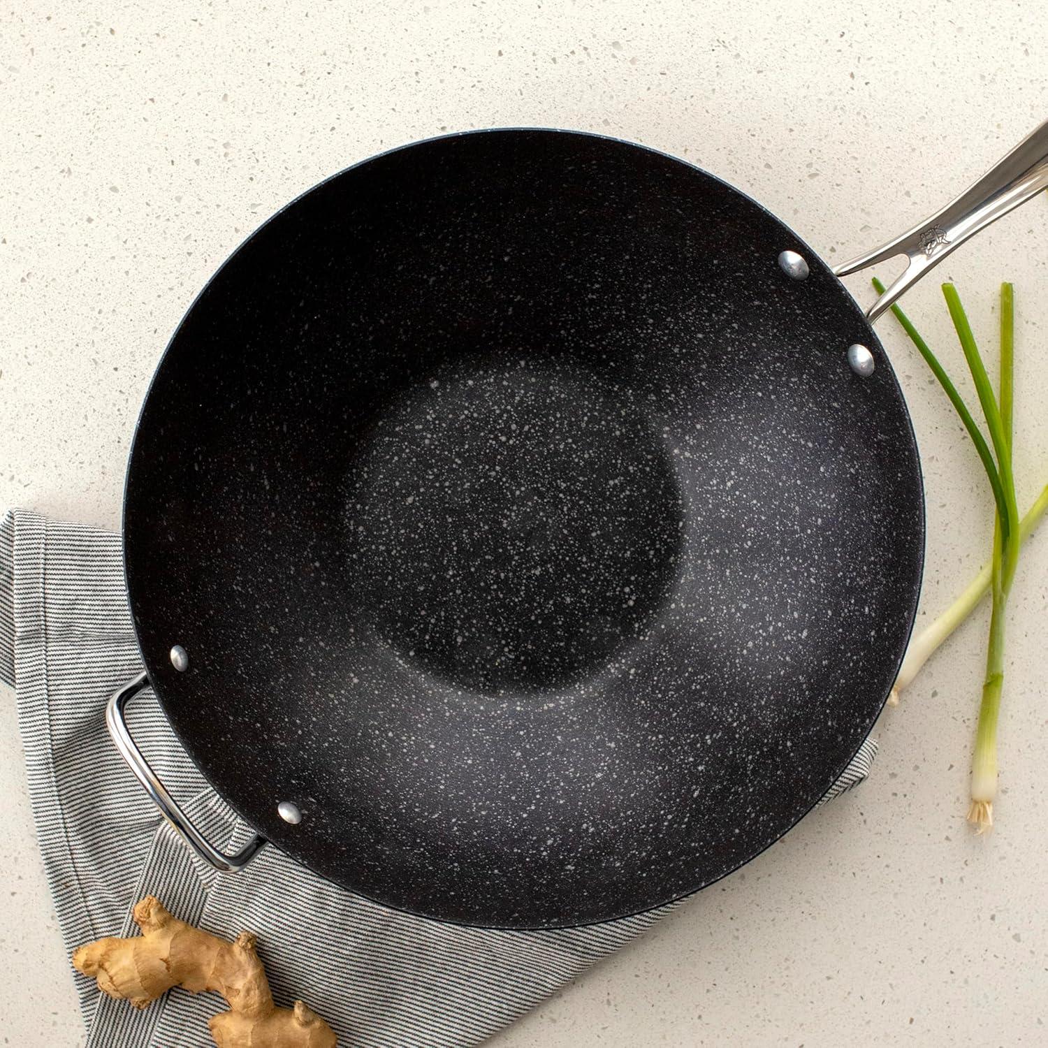 imageNordic Ware Basalt Aluminum Saute Skillet 8Inch Ceramic CoatingNonstick Ceramic Coating