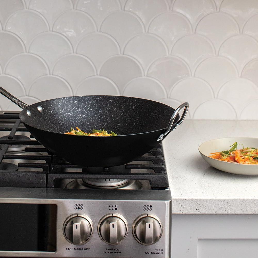 imageNordic Ware Basalt Aluminum Saute Skillet 8Inch Ceramic CoatingNonstick Ceramic Coating