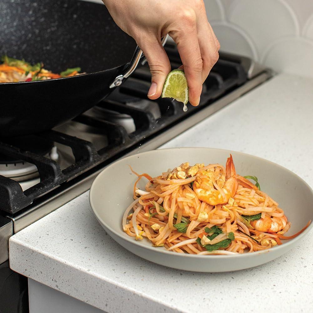 imageNordic Ware Basalt Aluminum Saute Skillet 8Inch Ceramic CoatingNonstick Ceramic Coating