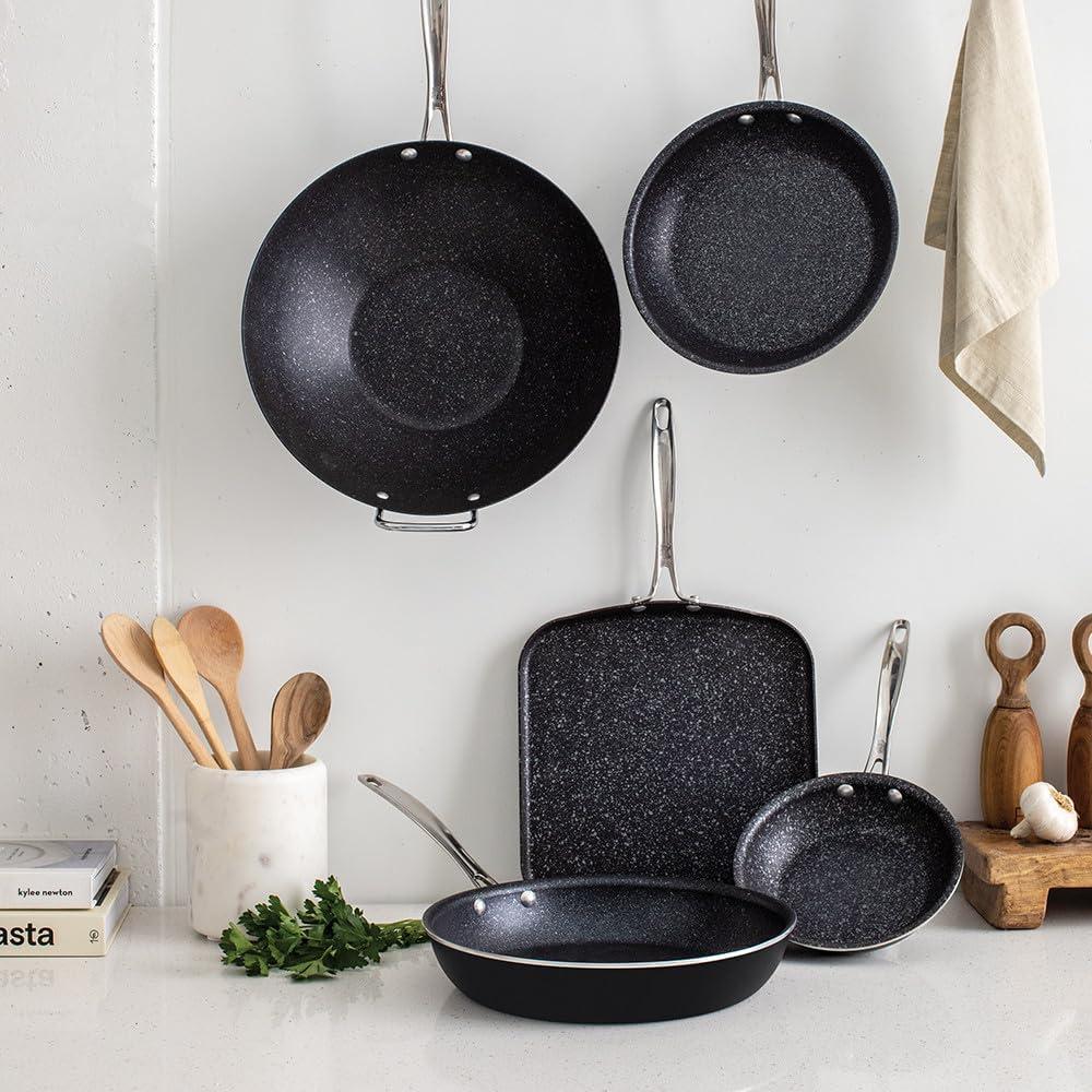 imageNordic Ware Basalt Aluminum Saute Skillet 8Inch Ceramic CoatingNonstick Ceramic Coating