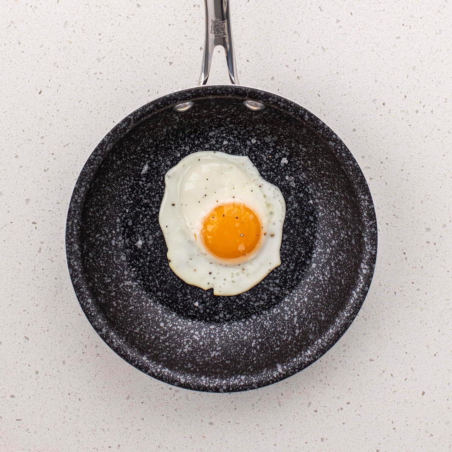 imageNordic Ware Basalt Aluminum Saute Skillet 8Inch Ceramic CoatingNonstick Ceramic Coating