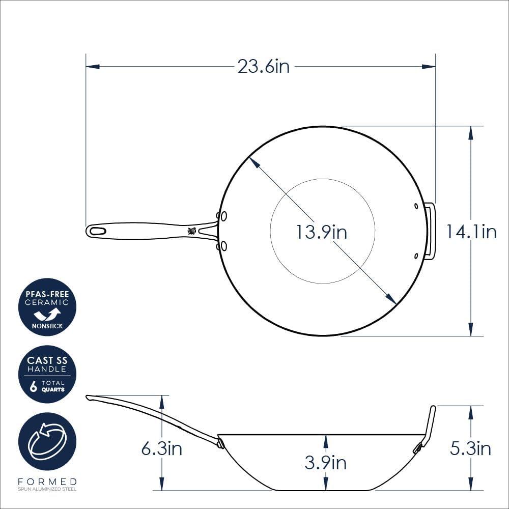 imageNordic Ware Basalt Aluminum Saute Skillet 8Inch Ceramic CoatingNonstick Ceramic Coating