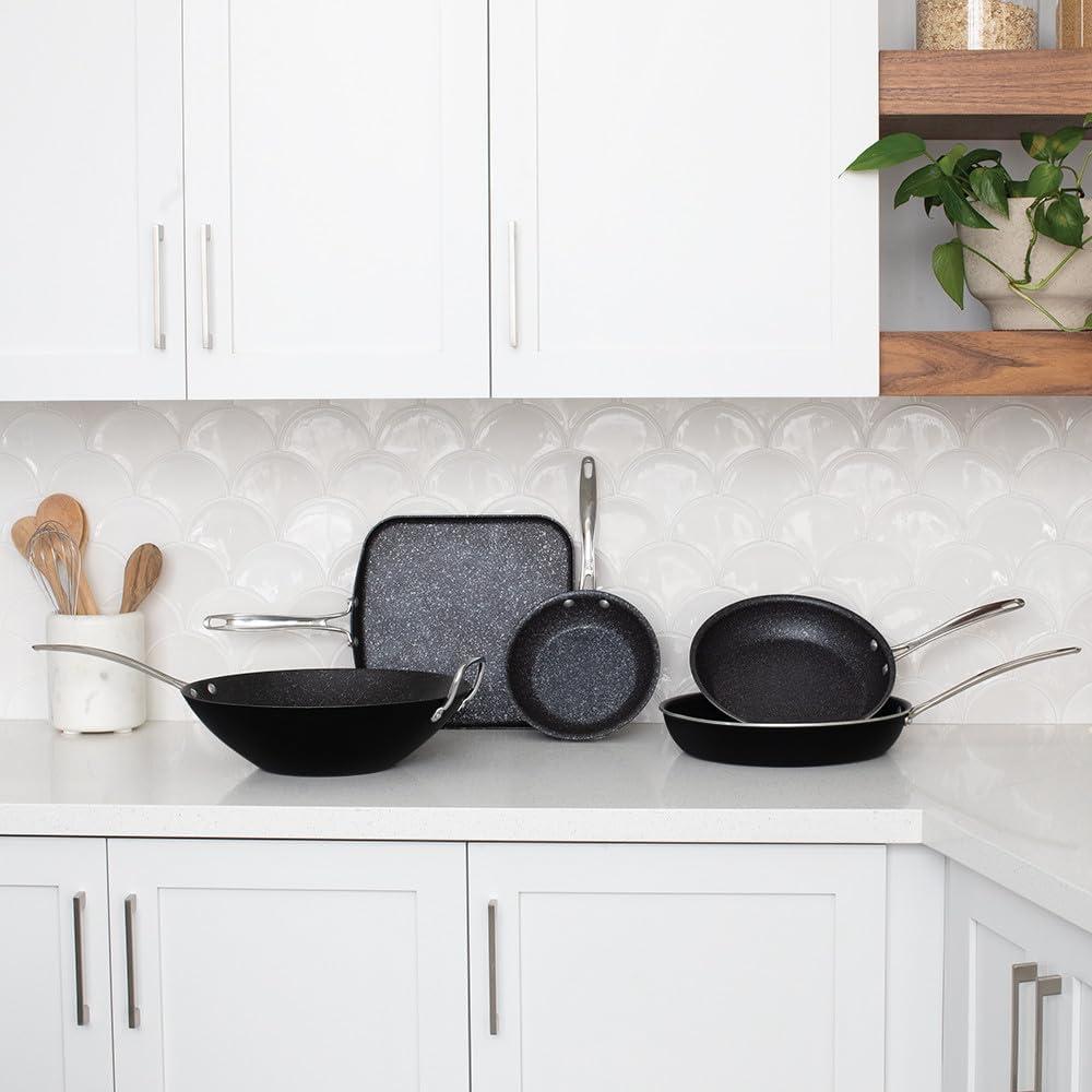 imageNordic Ware Basalt Aluminum Saute Skillet 8Inch Ceramic CoatingNonstick Ceramic Coating