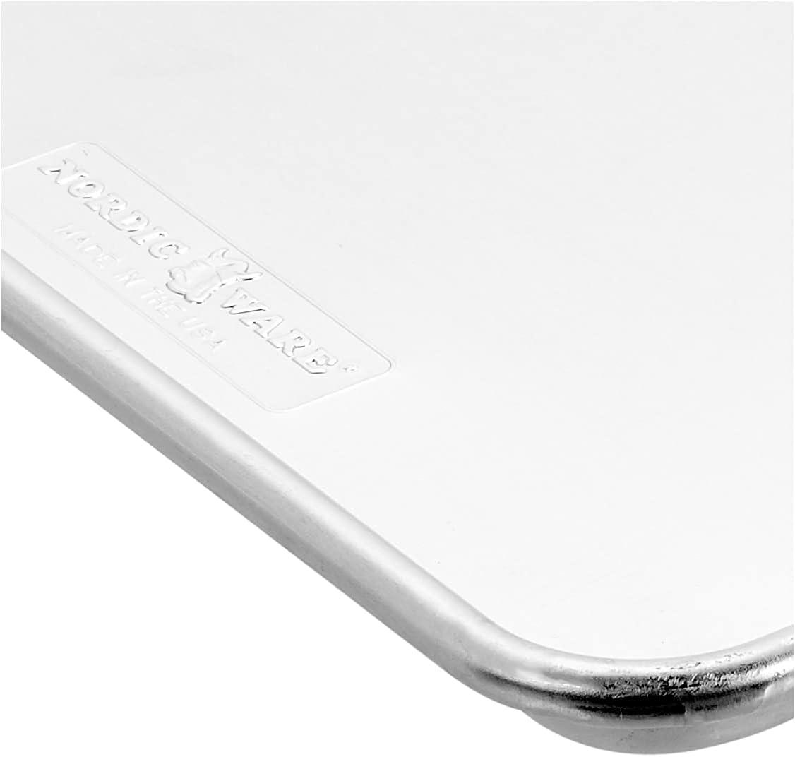 imageNordic Ware Extra Large Baking Sheet 21 x 15 inches XL Big sheet pan Natural Uncoated Aluminum Reinforced Steel Rim Prevents Warping 1pk Big SheetHalf and Big Sheet