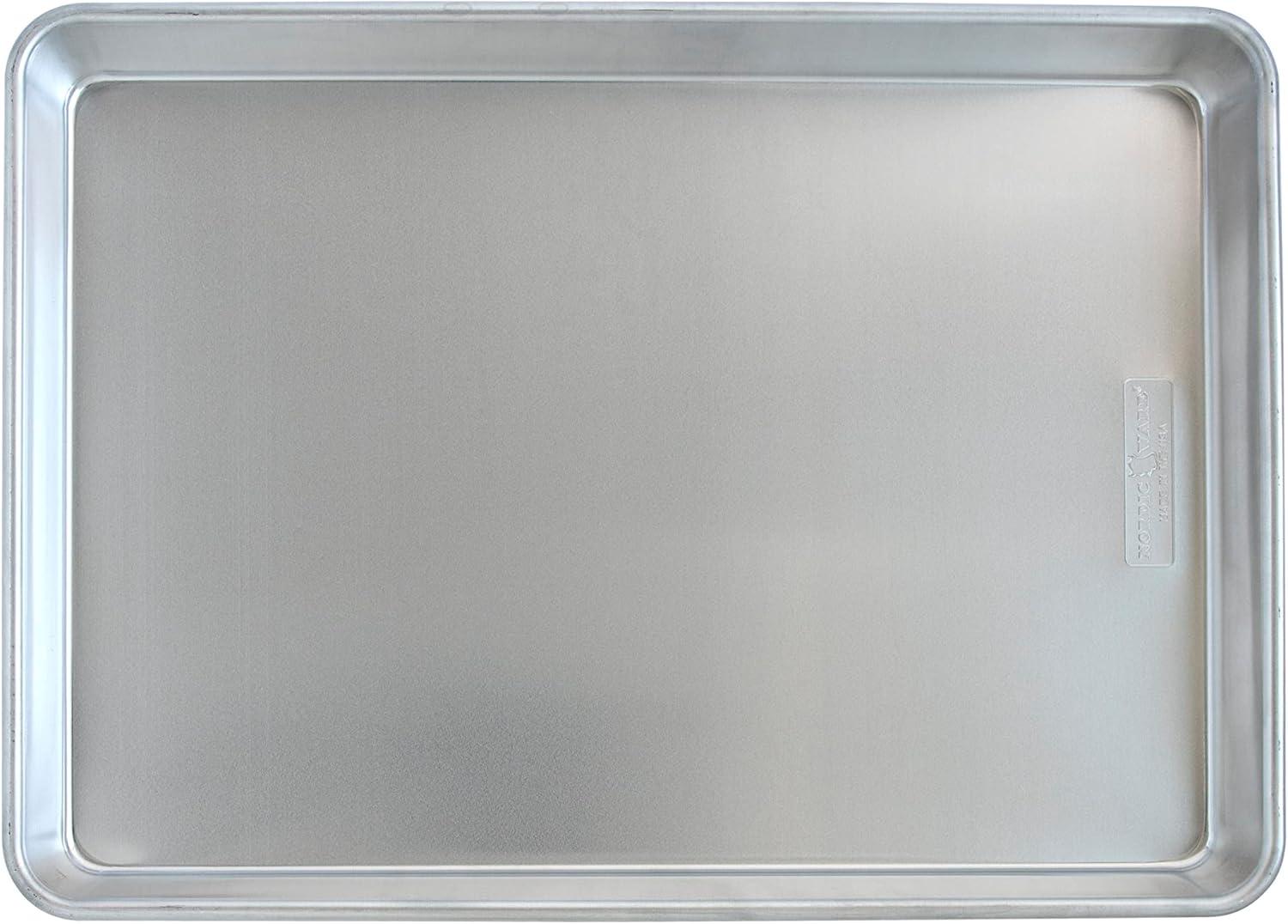 imageNordic Ware Extra Large HighSided Baking Pan 211 x 15 x 2 inches XL Big baking pan Natural Uncoated Aluminum Reinforced Steel Rim Prevents Warping Big BatchXL Baking Pan