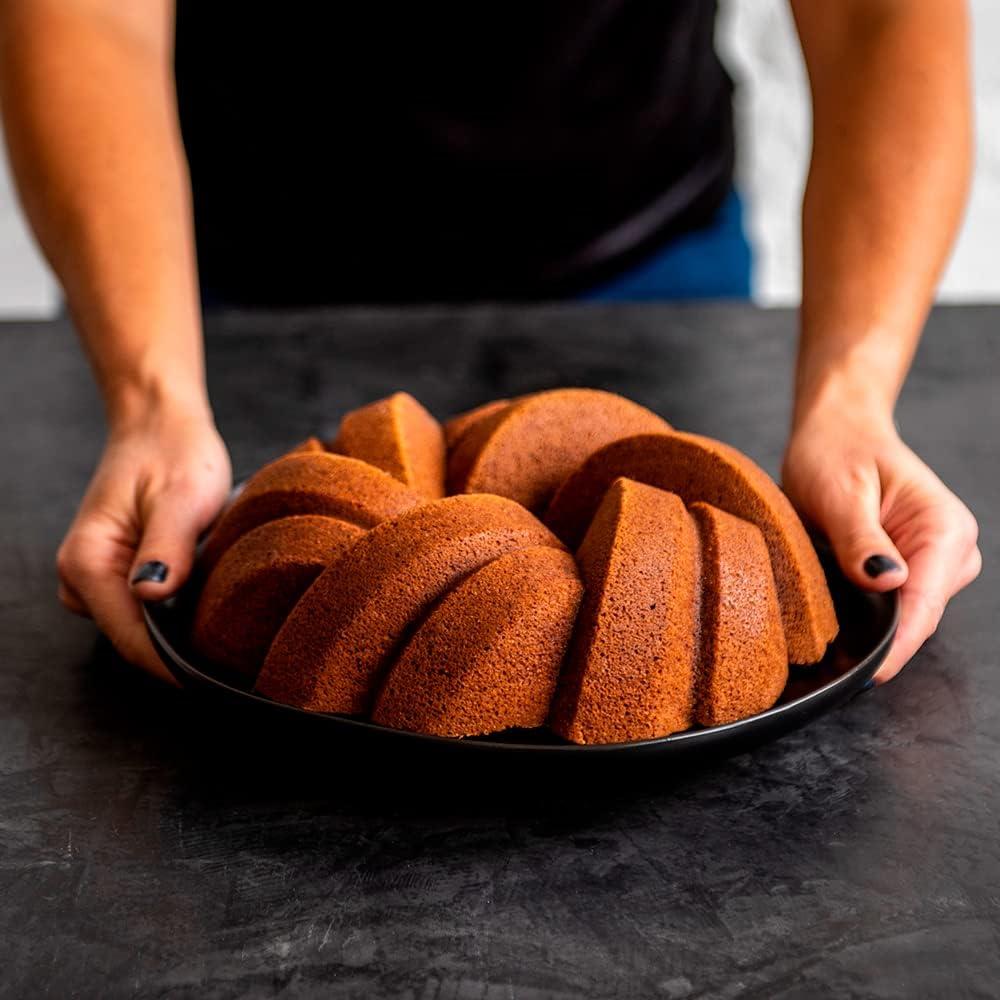 imageNordic Ware NW 95577 75th Anniversary Braided Rope Bundt Cake Pan Gold 12 Cup Capacity12 Cup