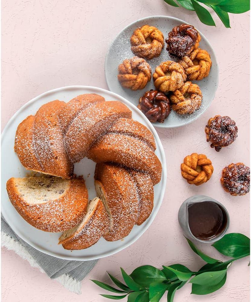 imageNordic Ware NW 95577 75th Anniversary Braided Rope Bundt Cake Pan Gold 12 Cup Capacity12 Cup