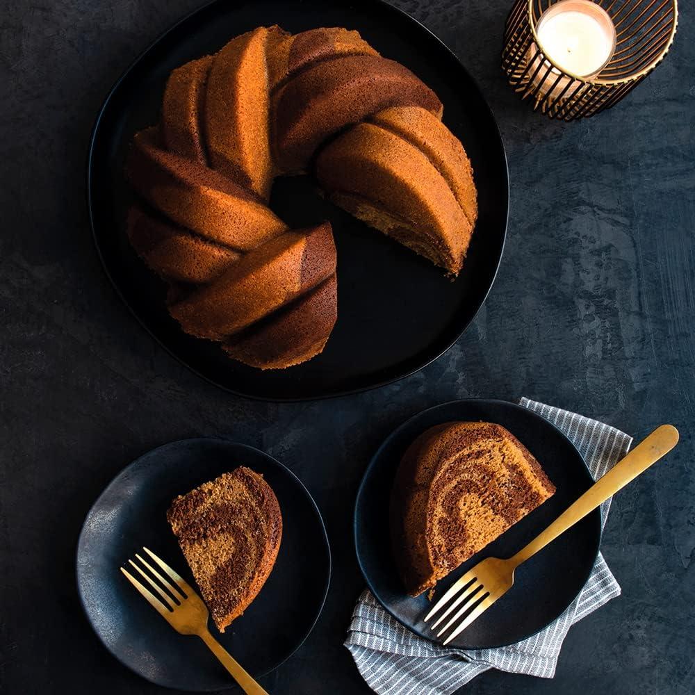 imageNordic Ware NW 95577 75th Anniversary Braided Rope Bundt Cake Pan Gold 12 Cup Capacity12 Cup