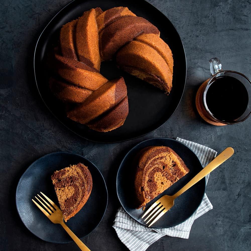 imageNordic Ware NW 95577 75th Anniversary Braided Rope Bundt Cake Pan Gold 12 Cup Capacity12 Cup