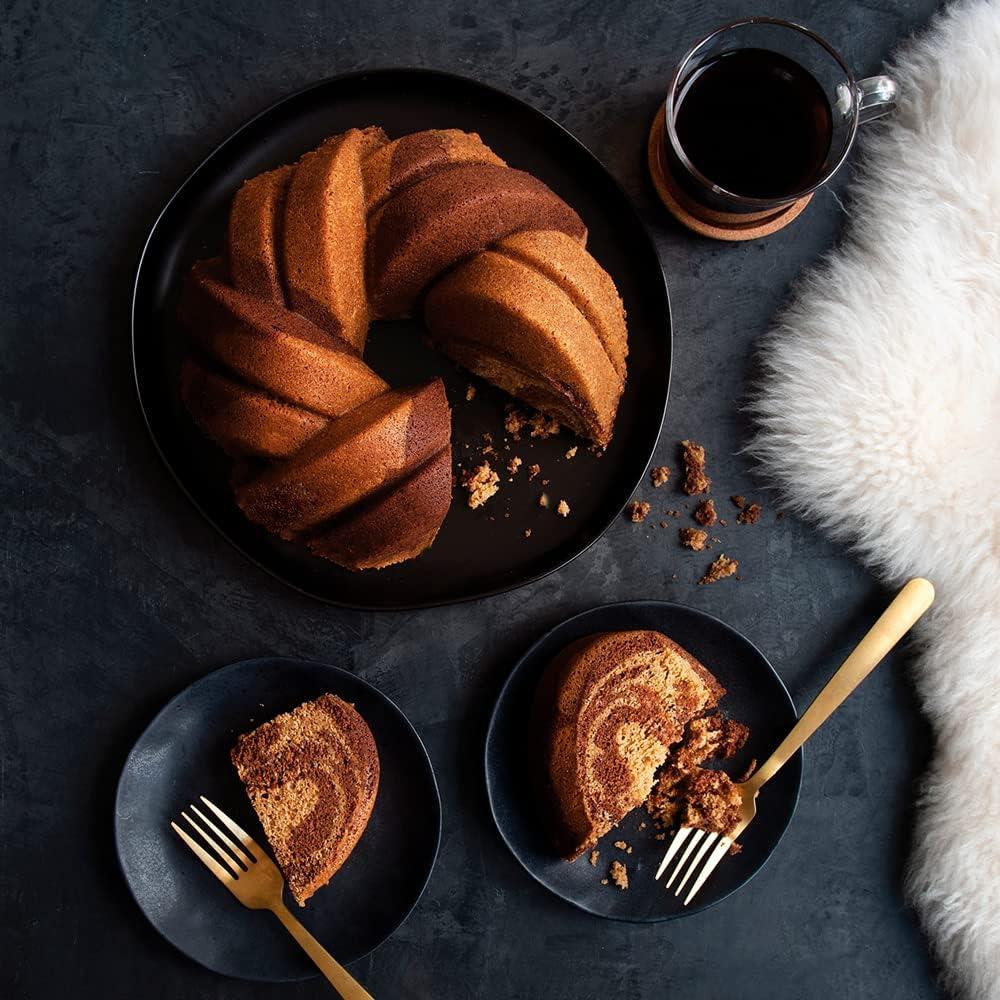 imageNordic Ware NW 95577 75th Anniversary Braided Rope Bundt Cake Pan Gold 12 Cup Capacity12 Cup