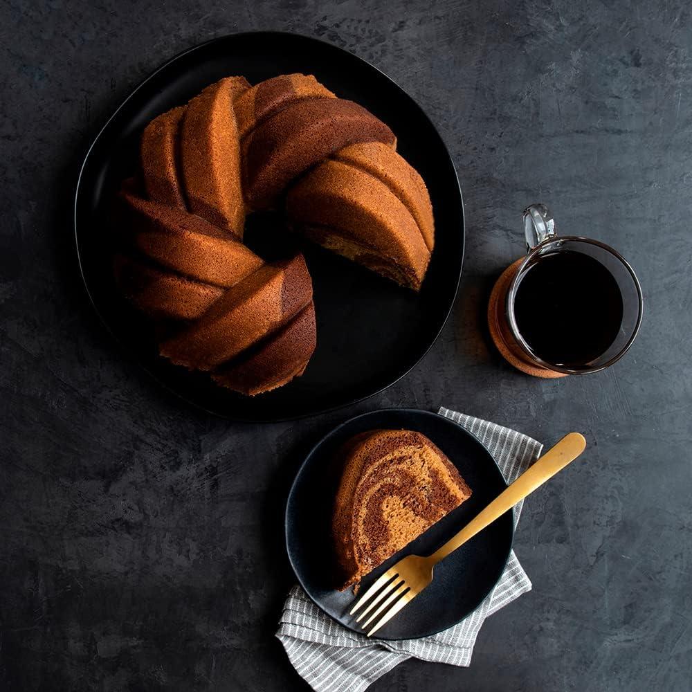 imageNordic Ware NW 95577 75th Anniversary Braided Rope Bundt Cake Pan Gold 12 Cup Capacity12 Cup