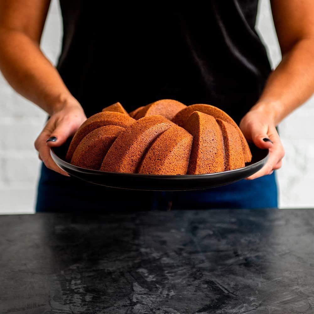 imageNordic Ware NW 95577 75th Anniversary Braided Rope Bundt Cake Pan Gold 12 Cup Capacity12 Cup