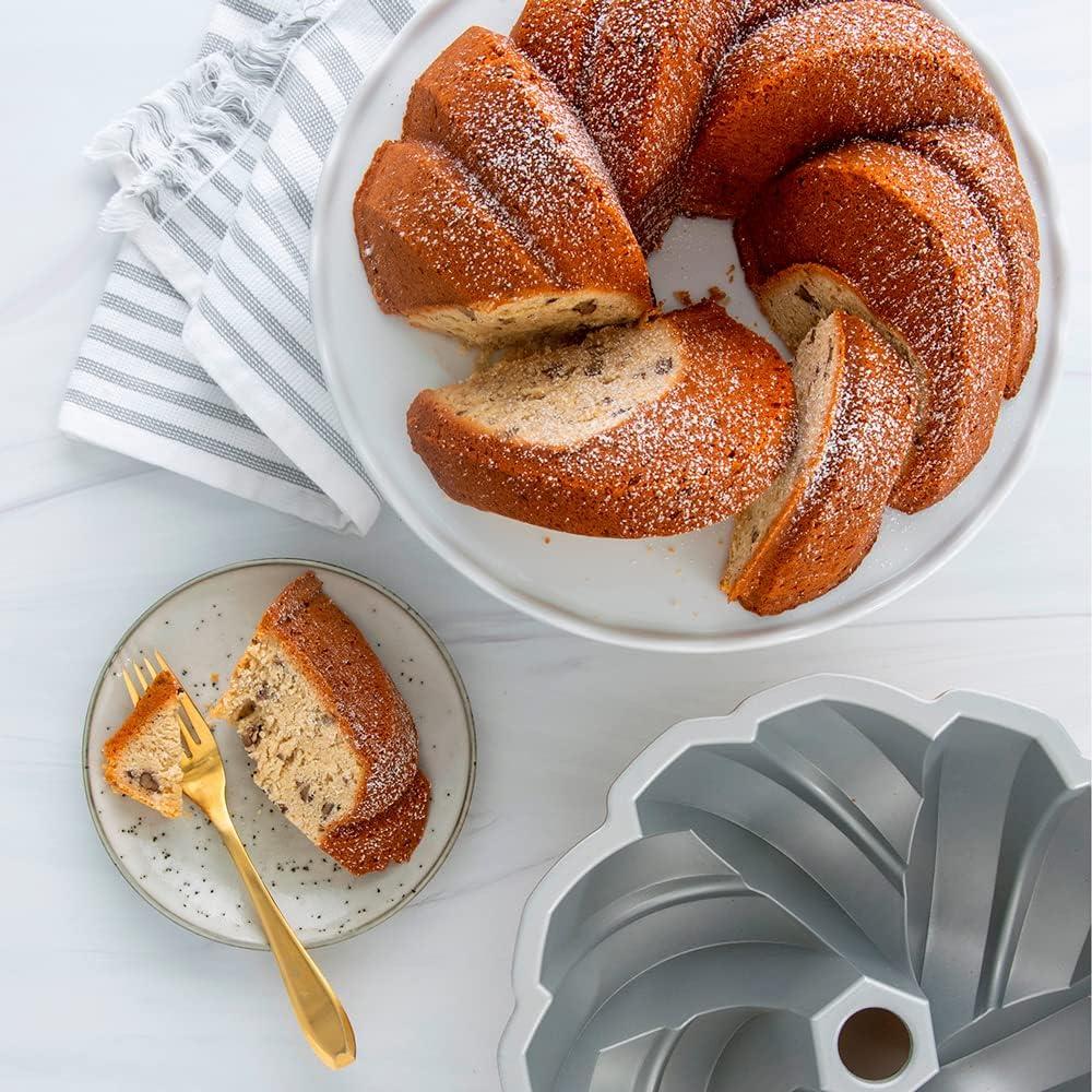 imageNordic Ware NW 95577 75th Anniversary Braided Rope Bundt Cake Pan Gold 12 Cup Capacity12 Cup