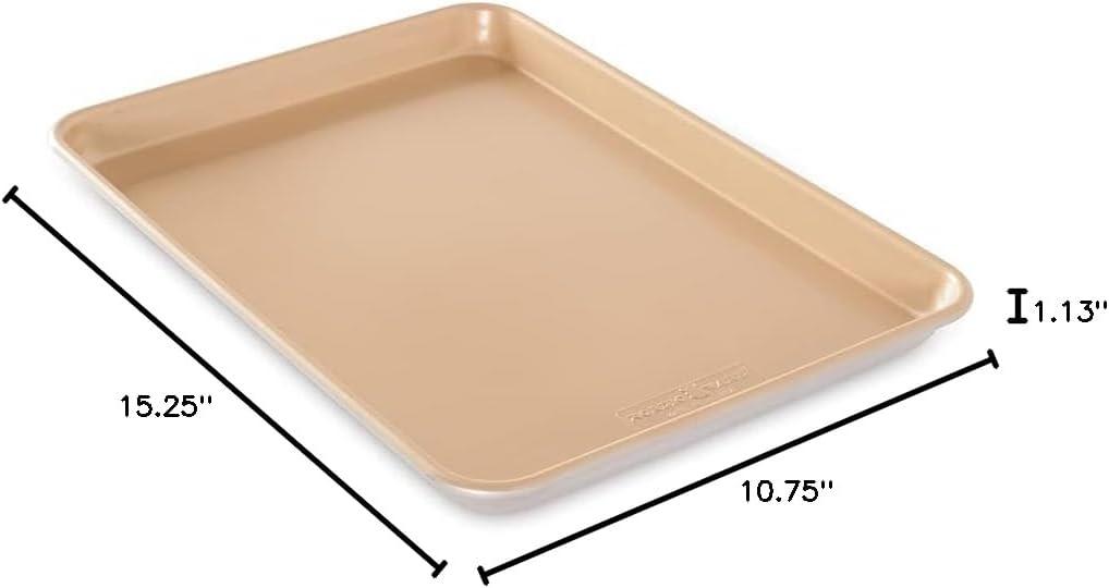 imageNordic Ware Naturals Aluminum NonStick Jelly Roll Baking Sheet15125 x 10625 inches Pack of 1
