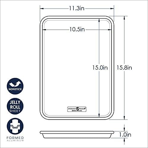 imageNordic Ware Naturals Aluminum NonStick Jelly Roll Baking Sheet15125 x 10625 inches Pack of 1
