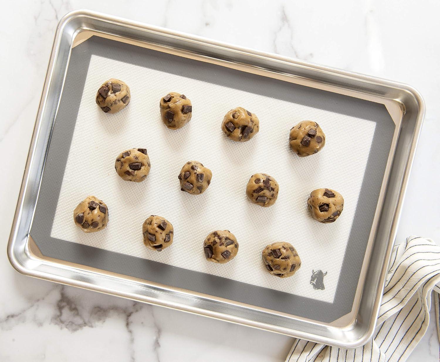 imageNordic Ware Naturals Half Sheet Pan Deluxe Silicone Liner and Cooling Rack Cookie or Roasting Bakers SetHalf Sheet Deluxe Mat Grid