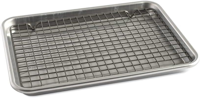 imageNordic Ware Naturals Quarter Sheet 2Pack NaturalQuarter Sheet with Nonstick Grid Pack of 1