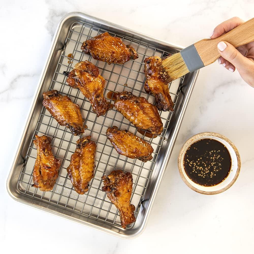 imageNordic Ware Naturals Quarter Sheet 2Pack NaturalQuarter Sheet with Nonstick Grid Pack of 1