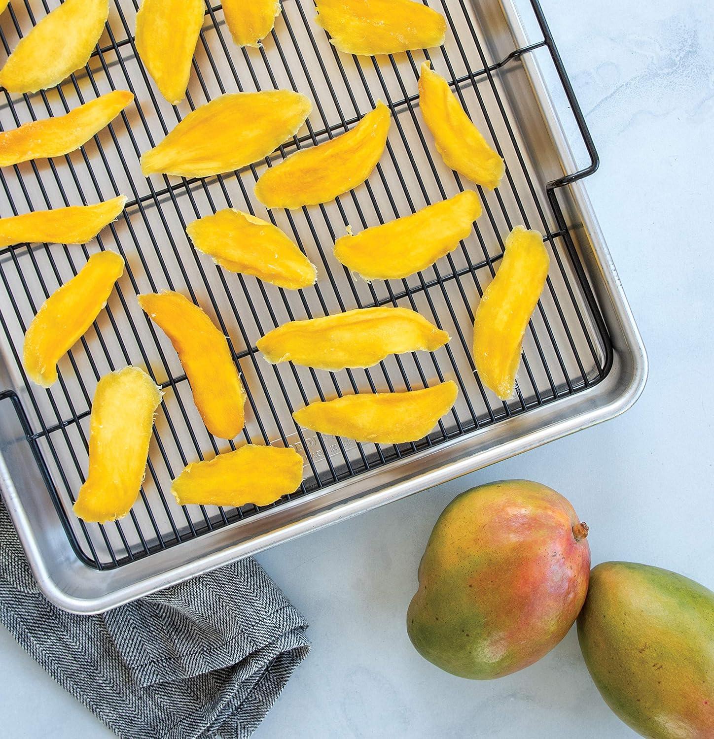 imageNordic Ware Oven Crisp Baking Tray 2pc Set Includes Pan and Rack Natural Aluminum For Air Frying Crisping Broiling Baking Cooking Surface 17 x 12 InchesNatural