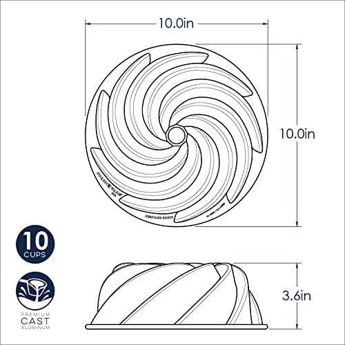 imageNordic Ware Platinum Collection Heritage Bundt PanSilver