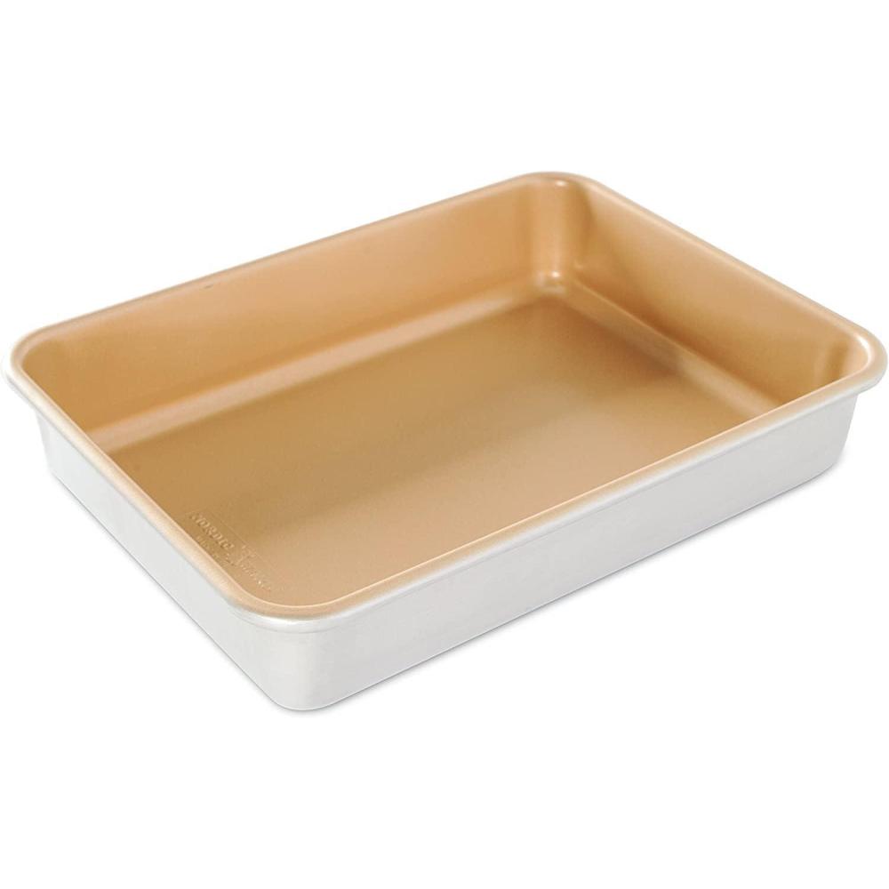 imageNordic Ware 9quot Round Nonstick Natural Aluminum Cake Pans 2 Pack Metallic9 x 13 Inch