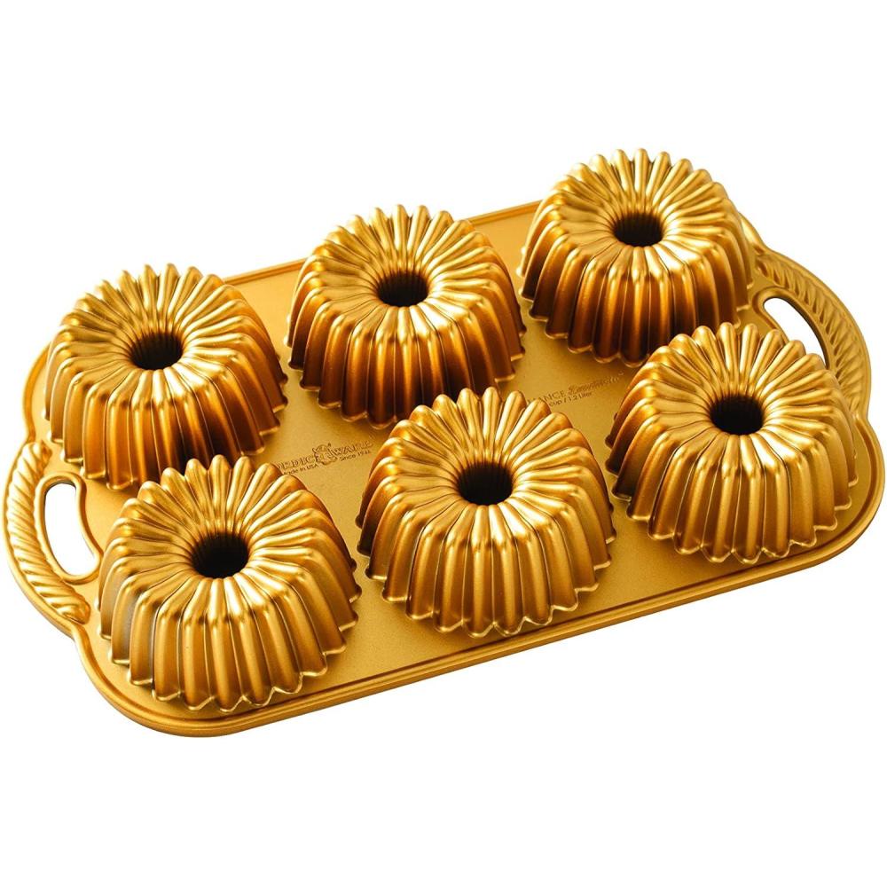 imageNordic Ware Brilliance Bundt 10 Cup GoldBundtlette 5Cup