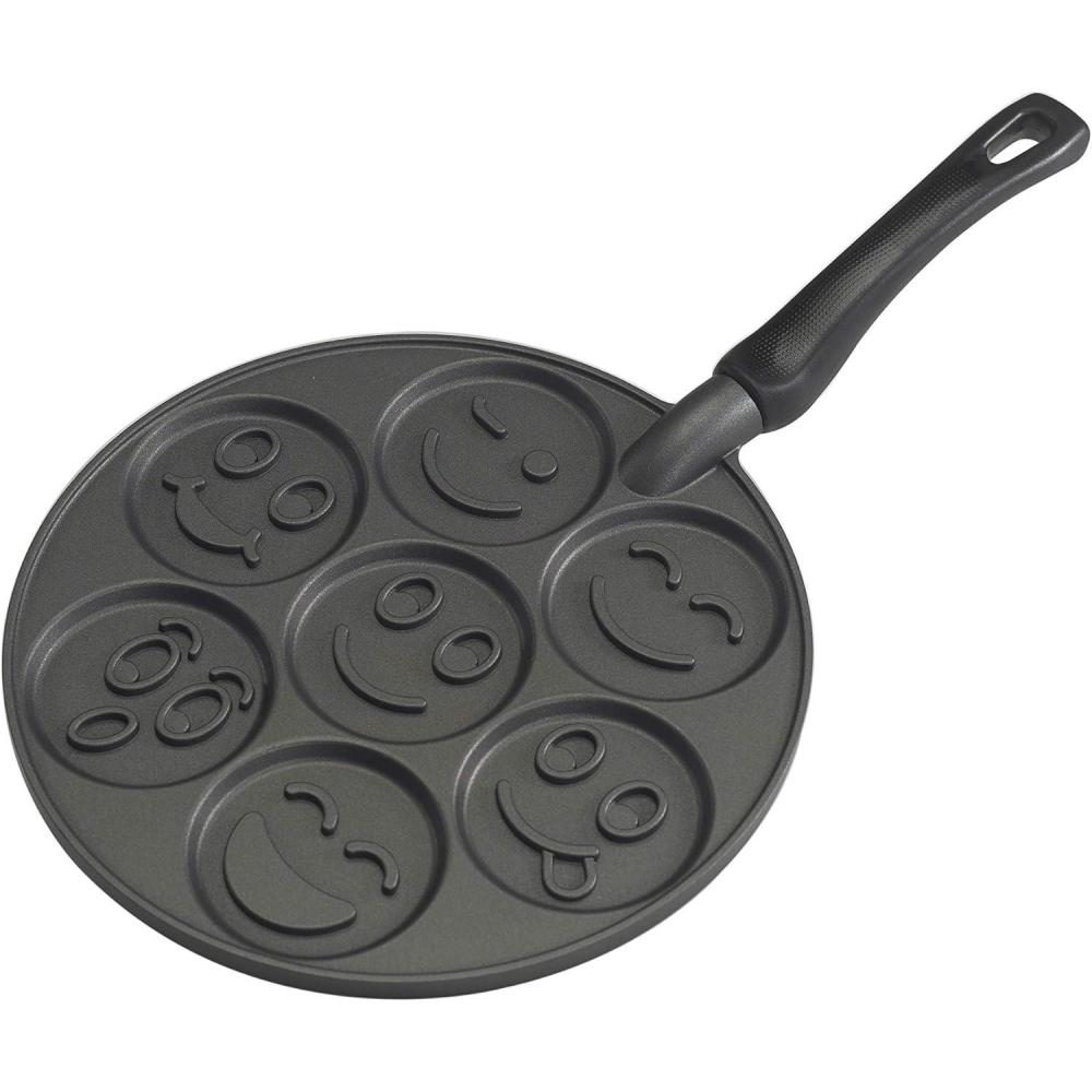 imageNordic Ware Holiday Pancake Pan Black 06 cupSmiley Face Pancake