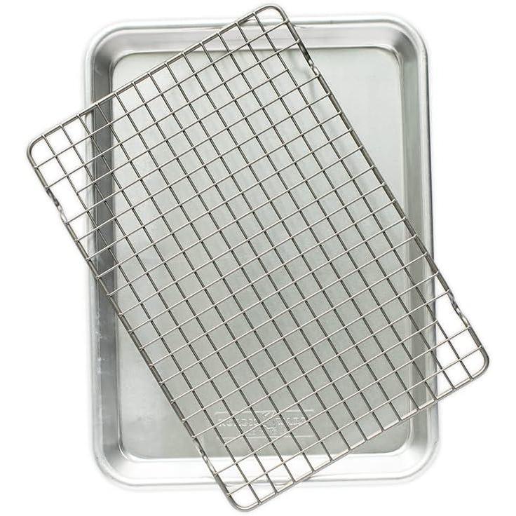 imageNordic Ware Naturals Quarter Sheet 2Pack NaturalQuarter Sheet with Nonstick Grid Pack of 1