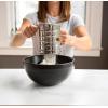 Nordic Ware Flour Sifter, 3-Cup Stainless Steel Flour Sifter, Rotary Design, Baking Accessories For Sifting Dry Ingredients & Powdered Sugar