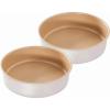 Nordic Ware 9″ Round Non-stick Natural Aluminum Cake Pans (2 Pack), Metallic(9 Inch (Pack of 2))