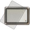 Nordic Ware Naturals Half Sheet Pan, Deluxe Silicone Liner and Cooling Rack, Cookie or Roasting Bakers Set(Half Sheet + Deluxe Mat + Grid)