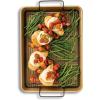 Nordic Ware Oven Crisp Baking Tray 2pc Set Includes Pan and Rack; Natural Aluminum For Air Frying, Crisping, Broiling, Baking; Cooking Surface 17 x 12 Inches(Nonstick)