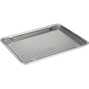 Nordic Ware – 43172AMZM Nordic Ware Half Sheet with Oven Safe Nonstick Grid, 2 Piece Set, Natural(Natural)