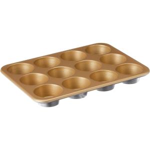 Nordic Ware 9″ Round Non-stick Natural Aluminum Cake Pans (2 Pack), Metallic(12 Cups (2.75 Inch each))