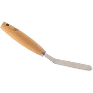 Nordic Ware Angled Icing Spatula, Stainless Steel with Beachwood Handle