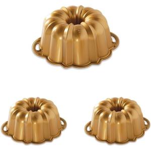 Nordic Ware Anniversary Bundt 12 Cup, Gold(15 Cup (Pack of 3))