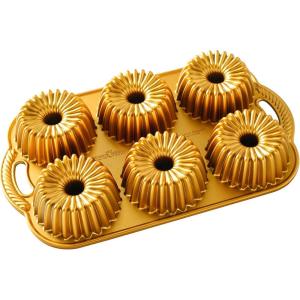 Nordic Ware Brilliance Bundt, 10 Cup, Gold(Bundtlette  5-Cup)