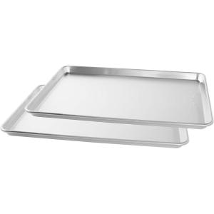 Nordic Ware Extra Large Baking Sheet, 21 x 15 inches, XL Big sheet pan Natural Uncoated Aluminum, Reinforced Steel Rim Prevents Warping, 1pk Big Sheet(2pk Big Sheet)