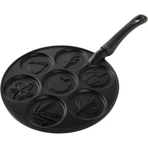 Nordic Ware Holiday Pancake Pan, Black 0.6 cup(Autumn Leaves Pancake)