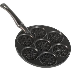 Nordic Ware Holiday Pancake Pan, Black 0.6 cup(Snowflake Pancake)