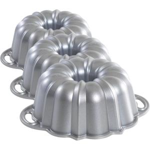 Nordic Ware Platinum Collection Bundt Pan, 6-Cup(6 Cup (Pack of 3))