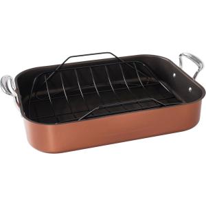 Nordic Ware Turkey Roaster with Rack, Copper