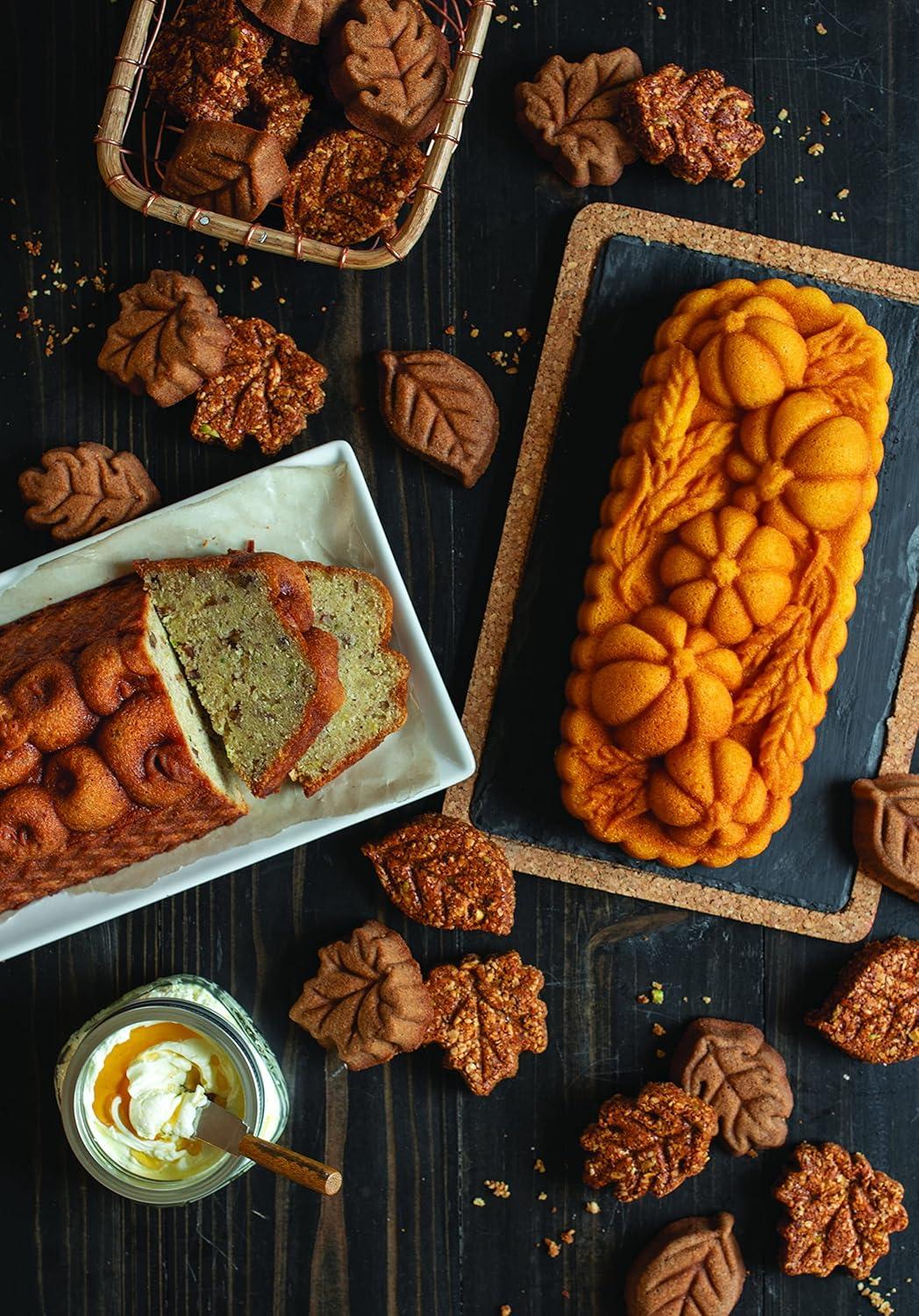 imageNordic Ware 93448 Wheat ampamp Pumpkin Cast Loaf Pan 6 Cup Capacity BronzeLoaf Pan
