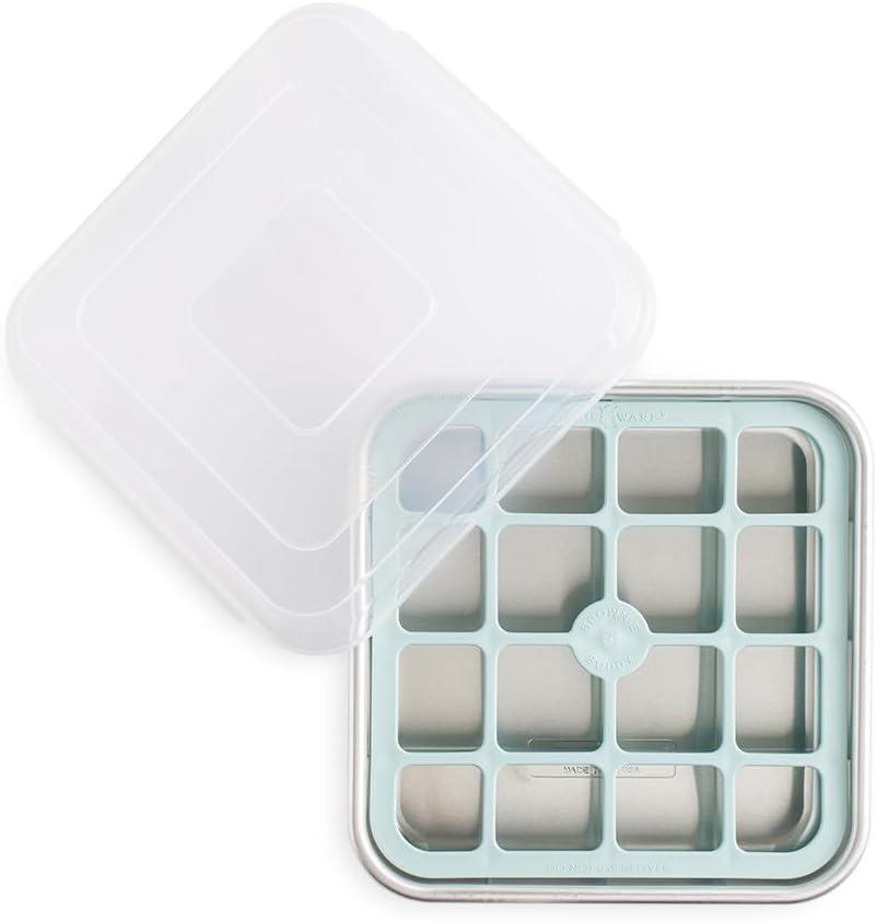 imageNordic Ware Brownie Buddy Kit 9Inch Square Pan with Plastic Slicer and Lid