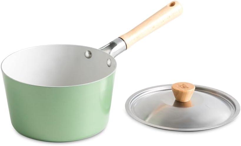 imageNordic Ware Cardamom Ceramic Nonstick 15 Quart Saucepan with Lid3 Quarts