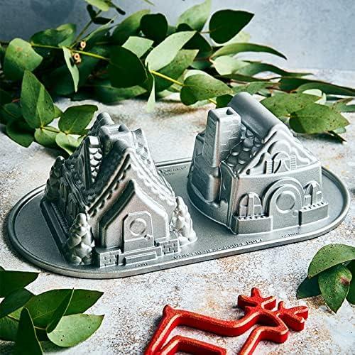 imageNordic Ware Cozy Village Gingerbread House 6 Cups SilverGingerbreat House Duet Pan