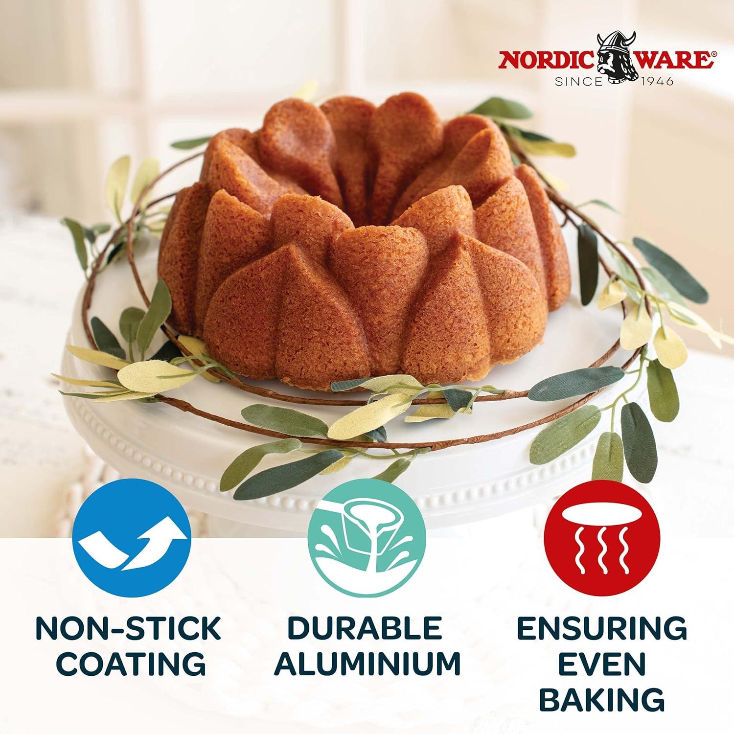 imageNordic Ware Floral Cakelet 3 Cups Toffee10 Cup