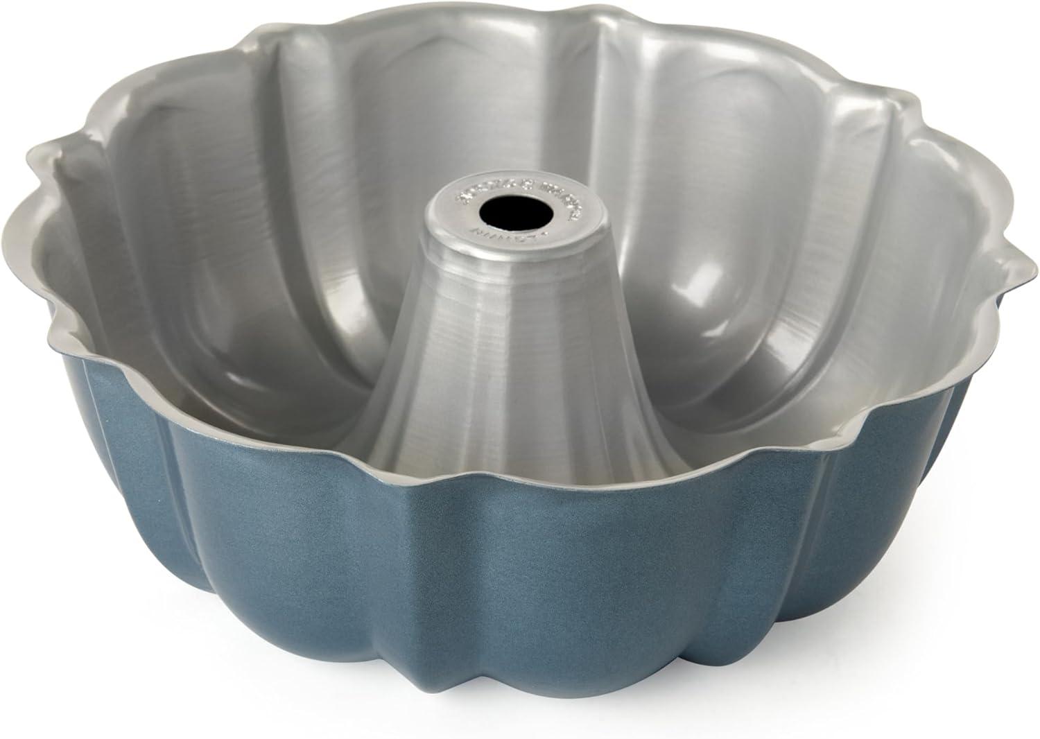 imageNordic Ware Formed Bundt 12 Cup Glacier WhiteTwilight Blue